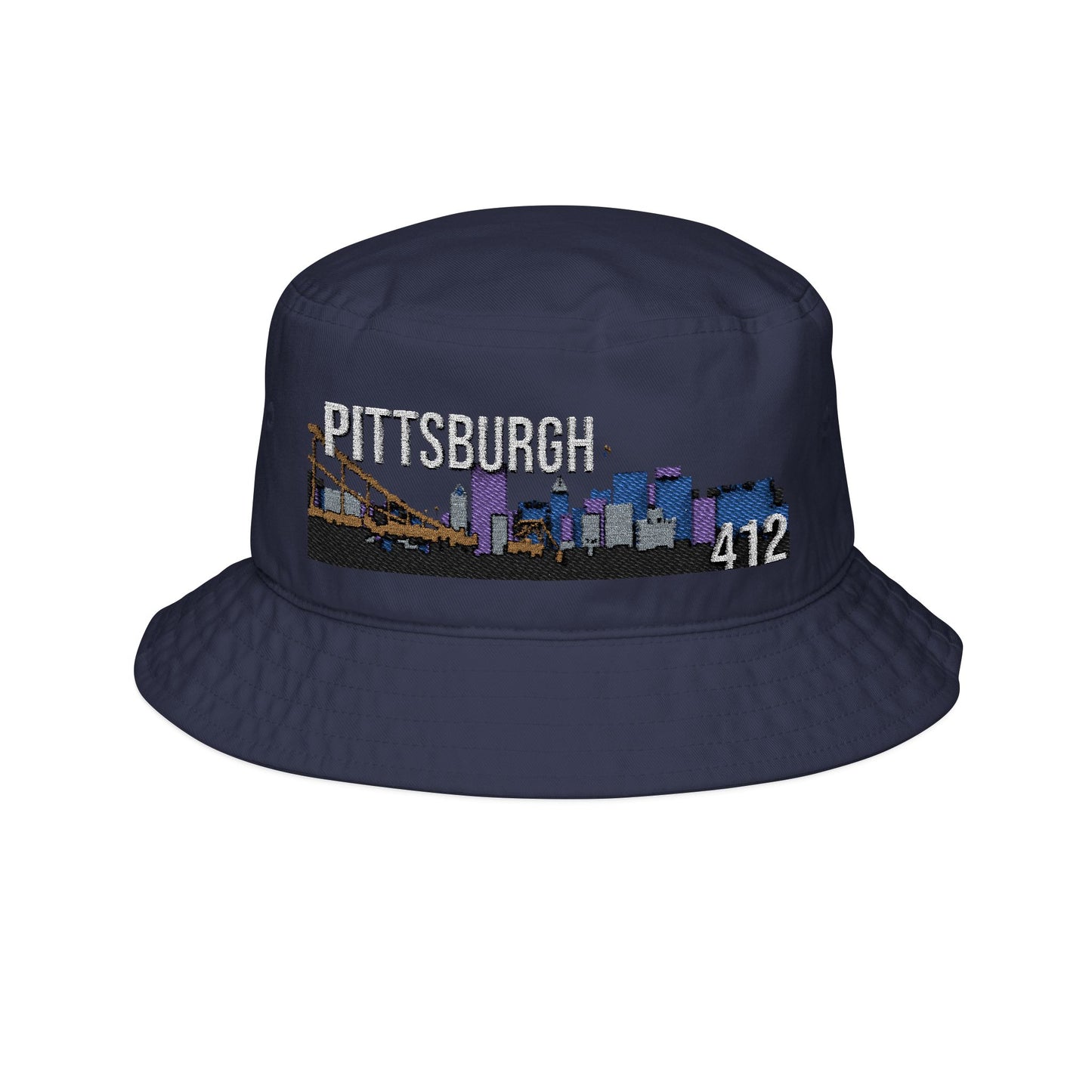 412 Pittsburgh skyline Bucket Hat (Embroidery)