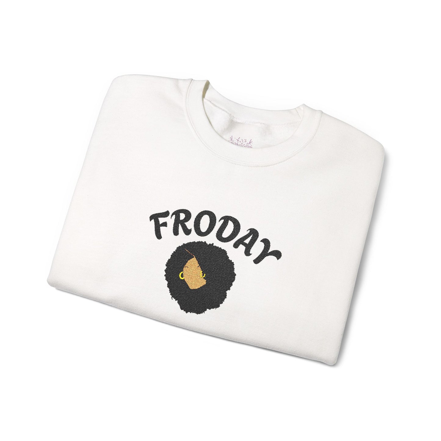 Froday Afro Embroidered Crewneck Sweatshirt