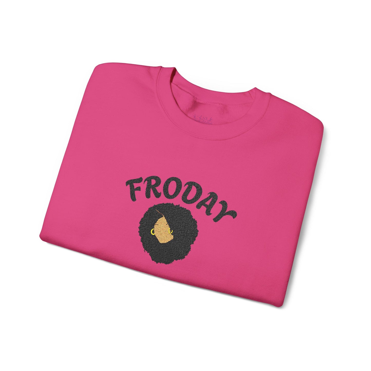 Froday Afro Embroidered Crewneck Sweatshirt