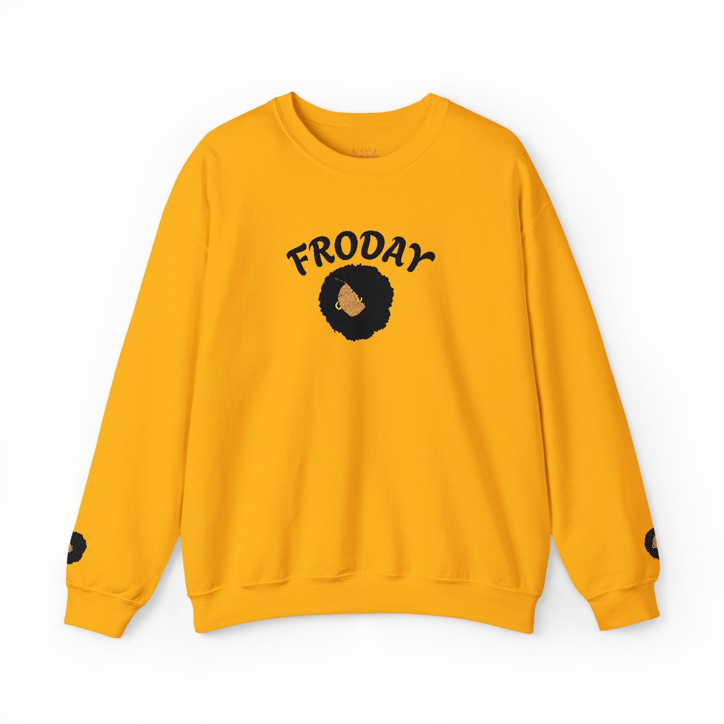 Froday Afro Embroidered Crewneck Sweatshirt