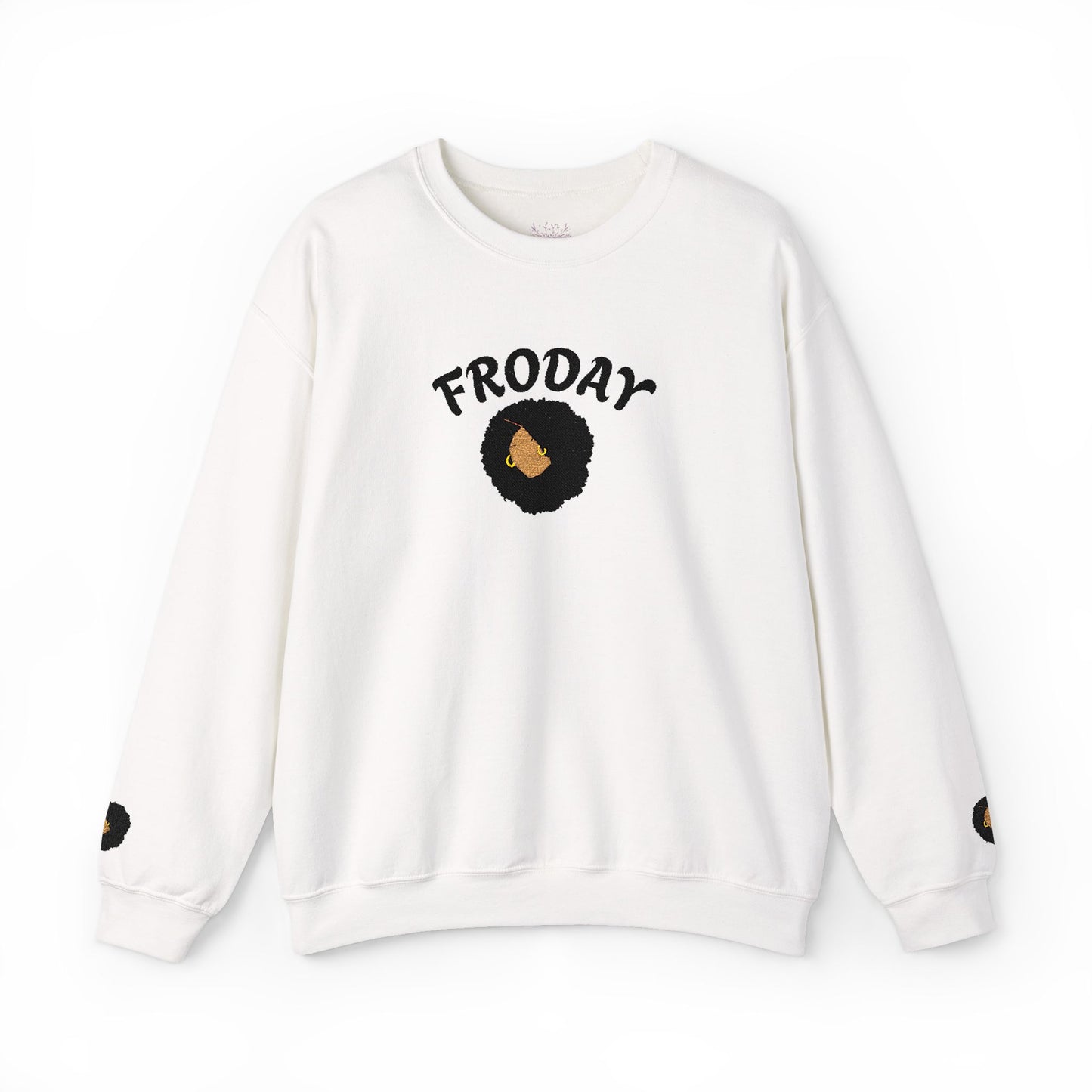 Froday Afro Embroidered Crewneck Sweatshirt