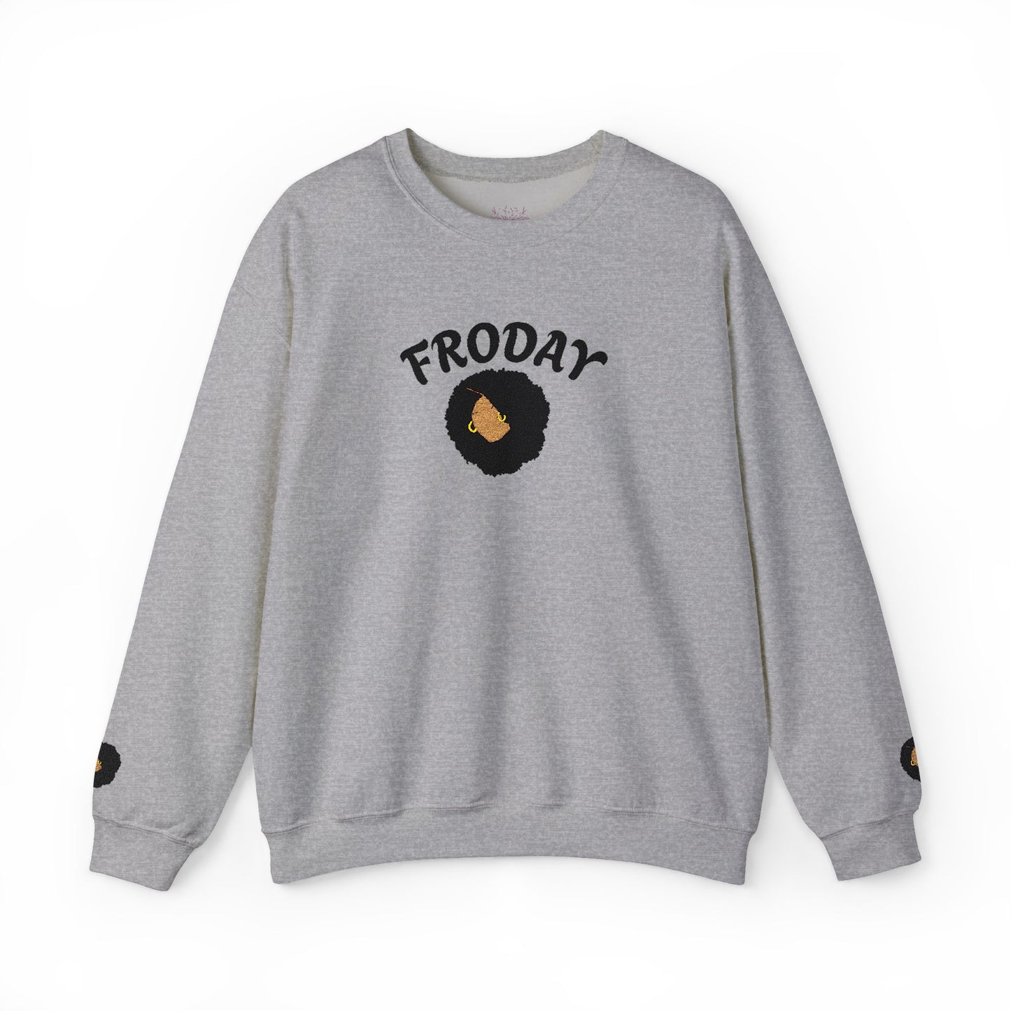 Froday Afro Embroidered Crewneck Sweatshirt