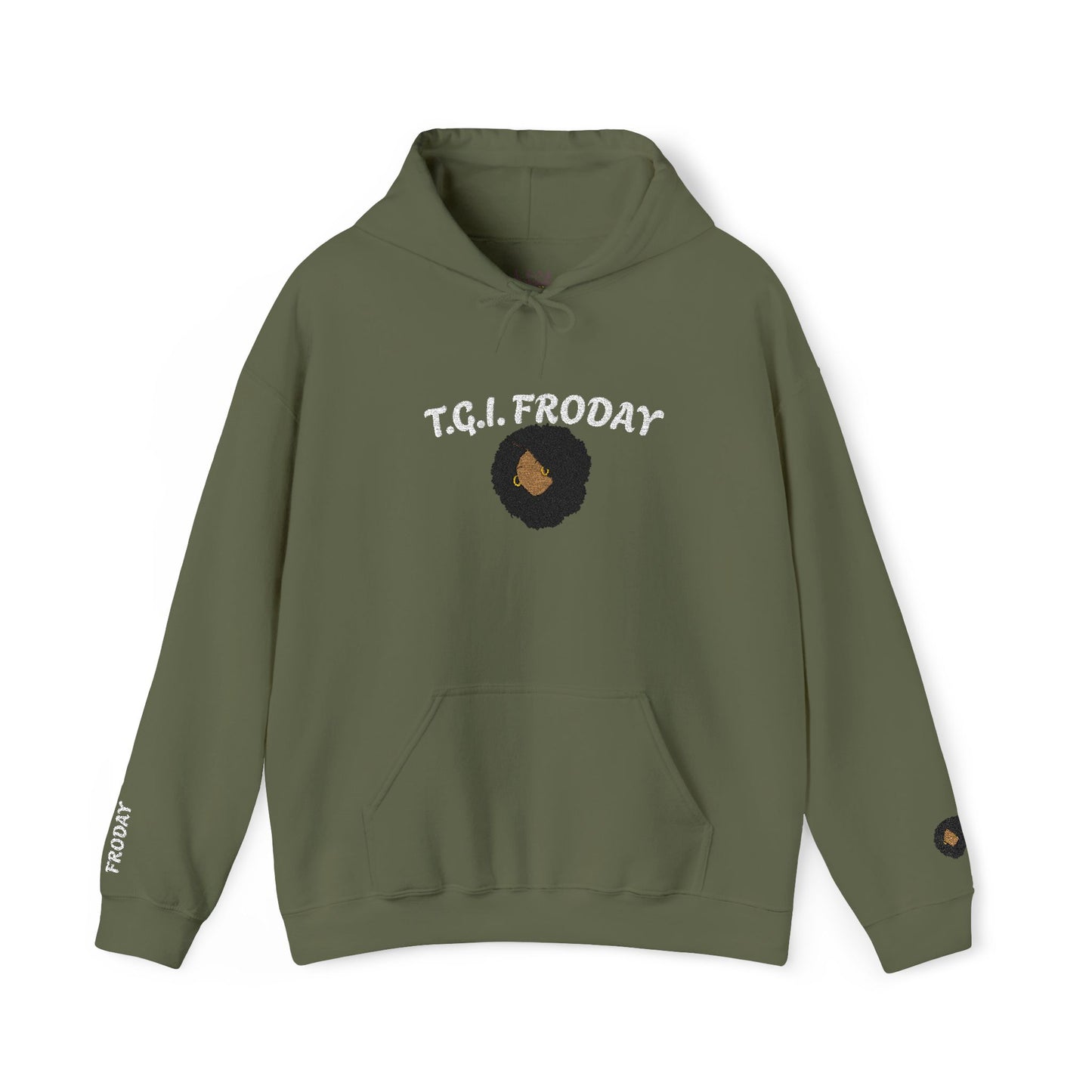 FRODAY AFRO Hooded Sweatshirt Embroidered