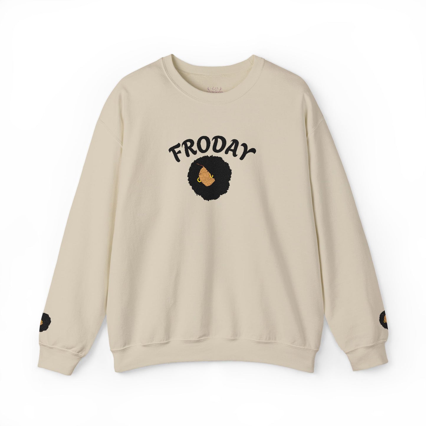 Froday Afro Embroidered Crewneck Sweatshirt