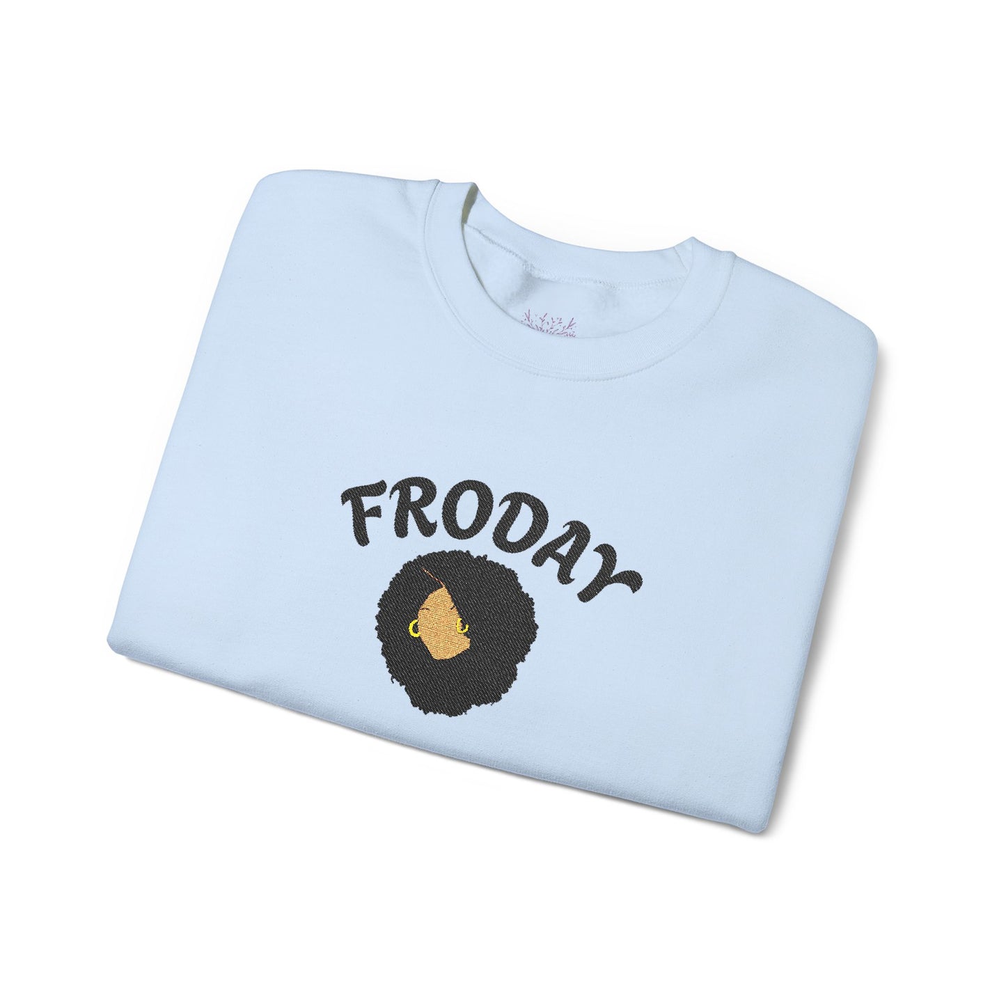 Froday Afro Embroidered Crewneck Sweatshirt