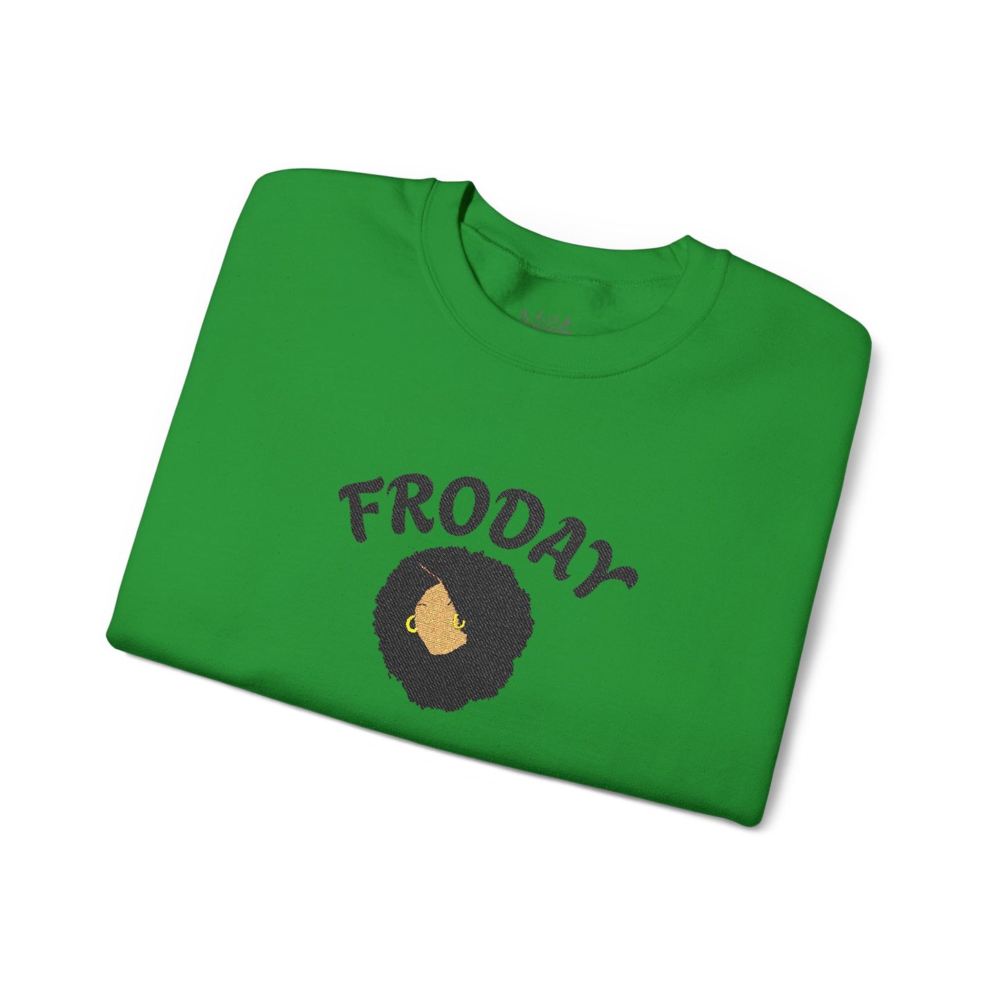 Froday Afro Embroidered Crewneck Sweatshirt