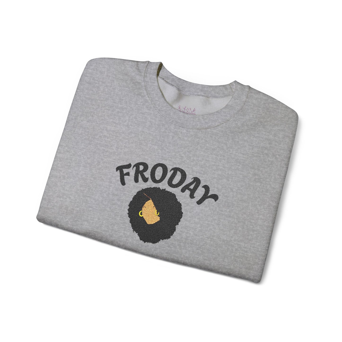 Froday Afro Embroidered Crewneck Sweatshirt