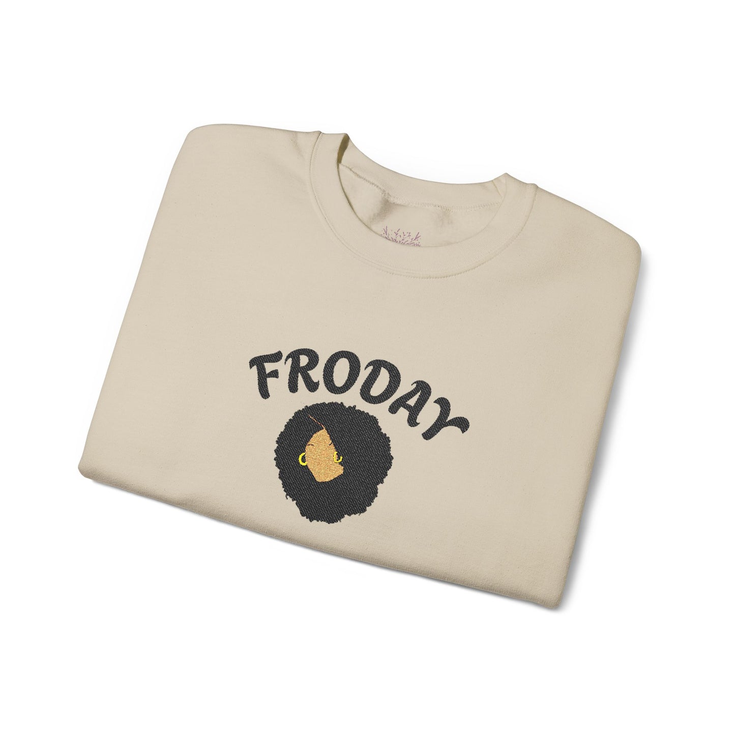 Froday Afro Embroidered Crewneck Sweatshirt