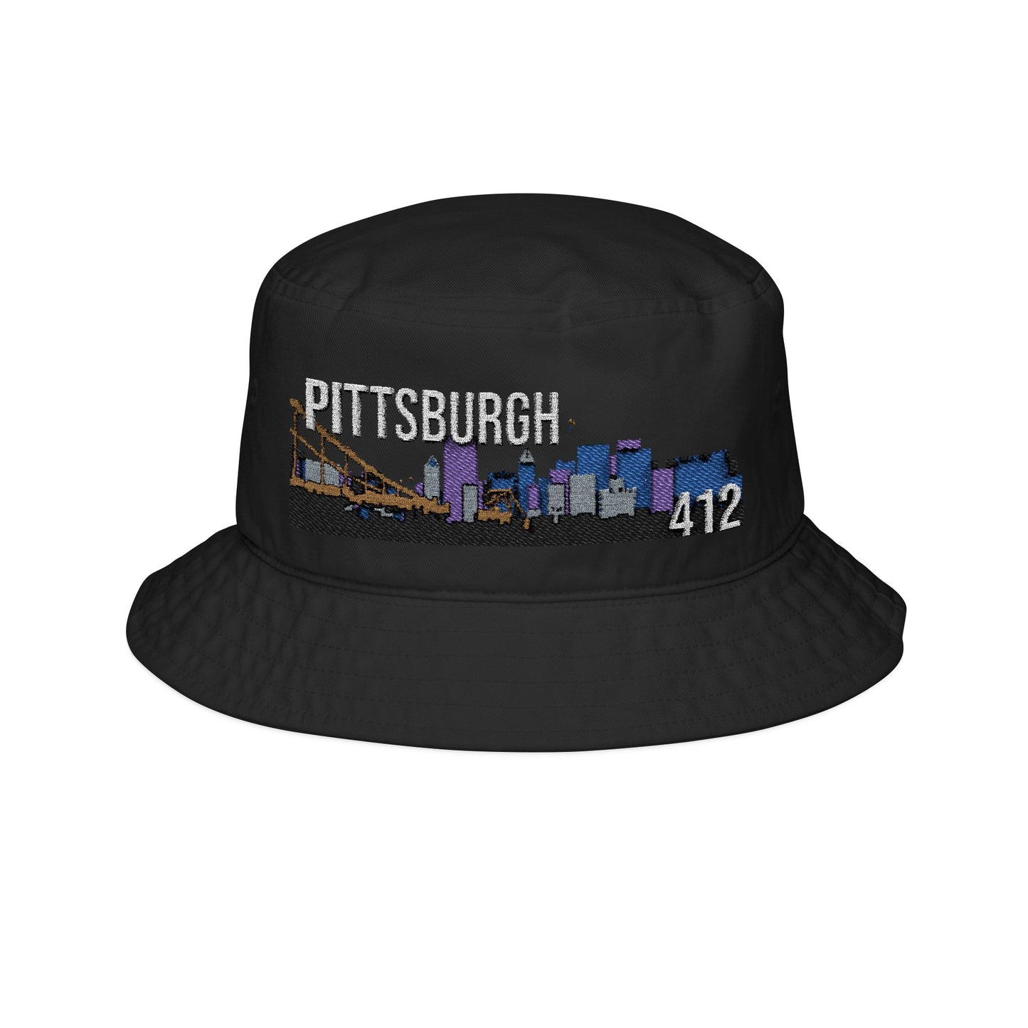 412 Pittsburgh skyline Bucket Hat (Embroidery)