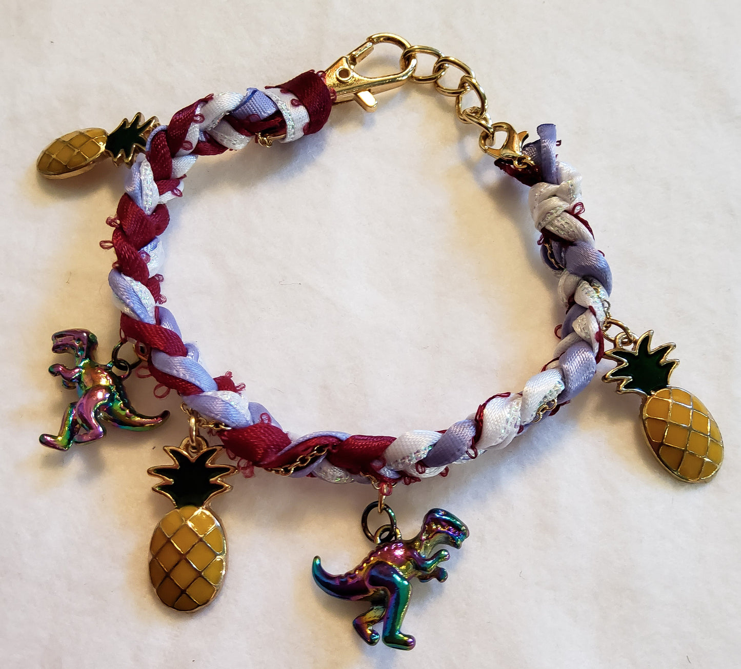 Pineapples & Dinos Charm Bracelet