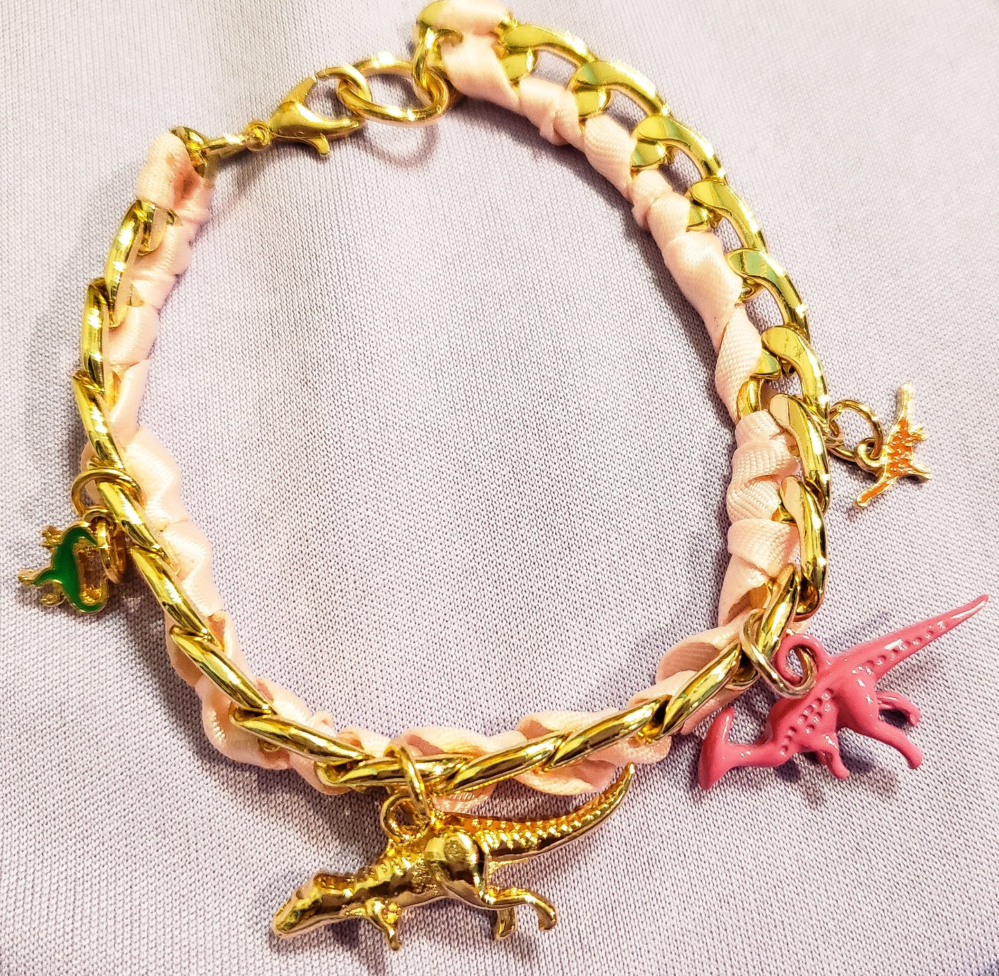 Dino Dreams & Candy Ribbons Charm Bracelet
