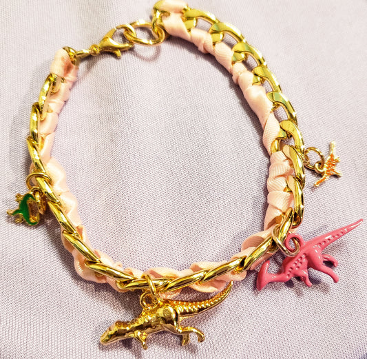 Dino Dreams & Candy Ribbons Charm Bracelet